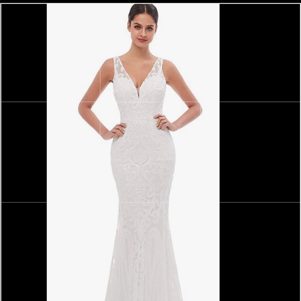 bridal dress; all sequin!!Trumpet style!Beautiful!
